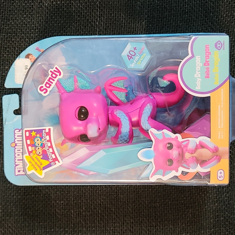 Generic - Interactive Baby Dragon - Sandy (Pink with Blue)